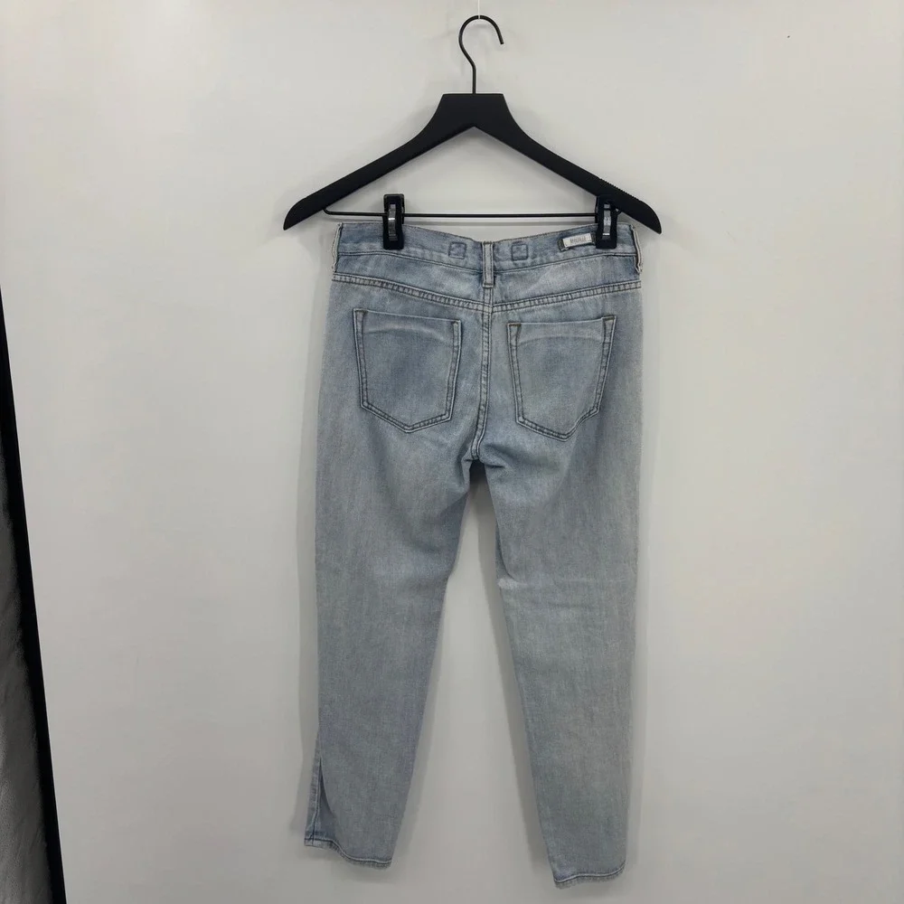 Brandy‎ Melville Distressed Jeans Womens 25 Light Wash Button Fly Boho 90s Y2K